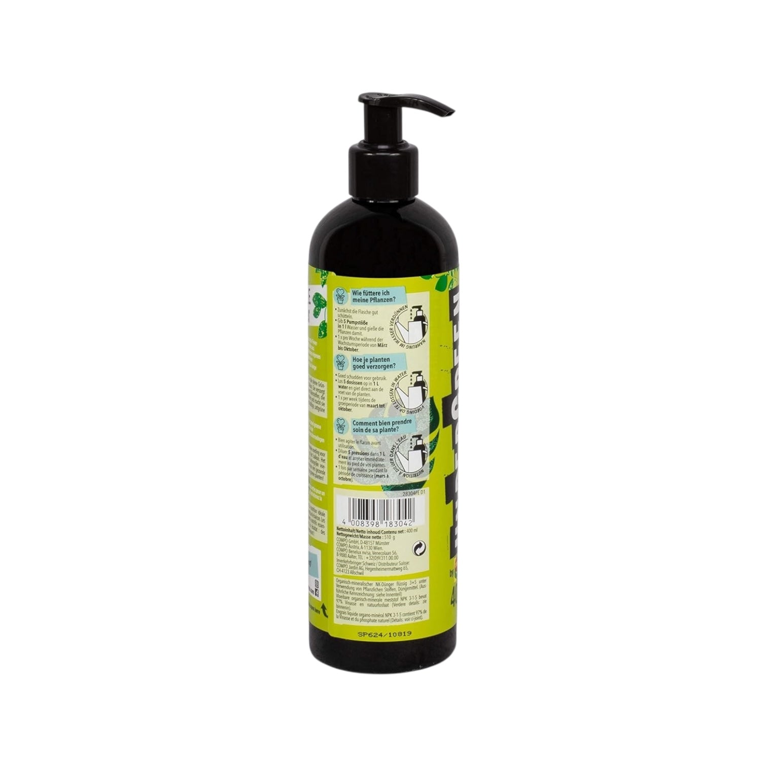 Undergreen Jungle Fever – Bio-Flüssigdünger für kräftige Grünpflanzen – 400 ml – Mit Pump-Dosierer