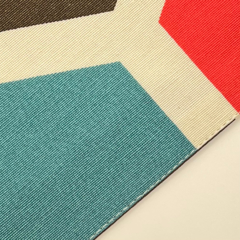 Outdoor Wende-Tischset 2er-Pack mit farbigen Pentagonen, mehrfarbig, 33x45 cm, Oekotex 100 -KAKTOS Pflanzen & Zubehör