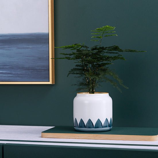 Bromma - Blumentopf aus Keramik, Ø 7cm, handbemalt -KAKTOS Pflanzen & Zubehör