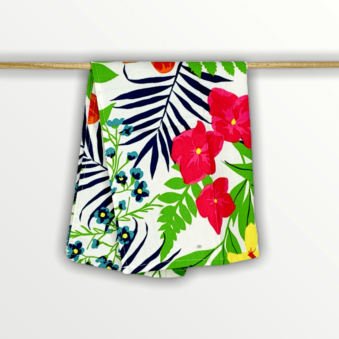 Corfu - Geschirrtuch - Florales Muster - 100% Baumwolle -KAKTOS Pflanzen & Zubehör