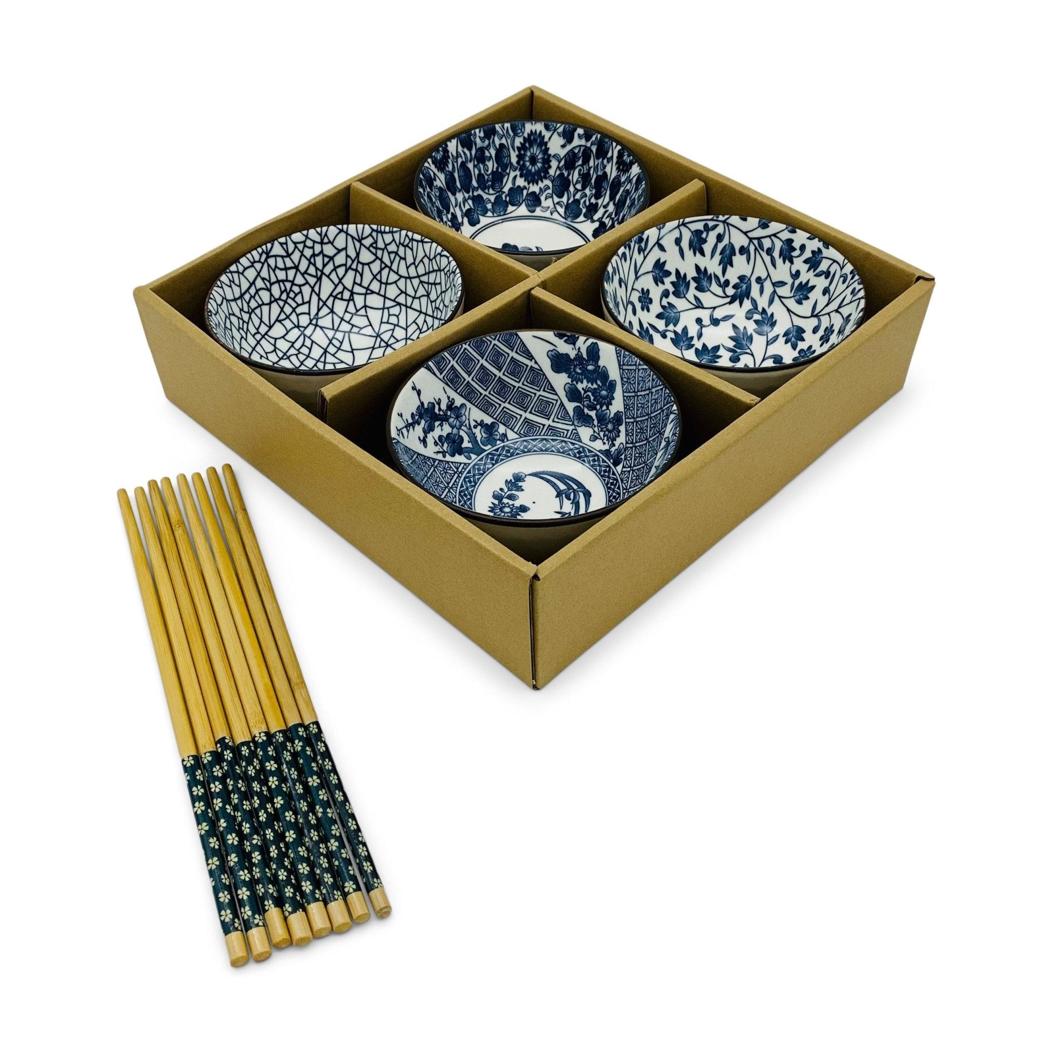 Schalen in japanischem Stil (4er Set) -KAKTOS Pflanzen & Zubehör