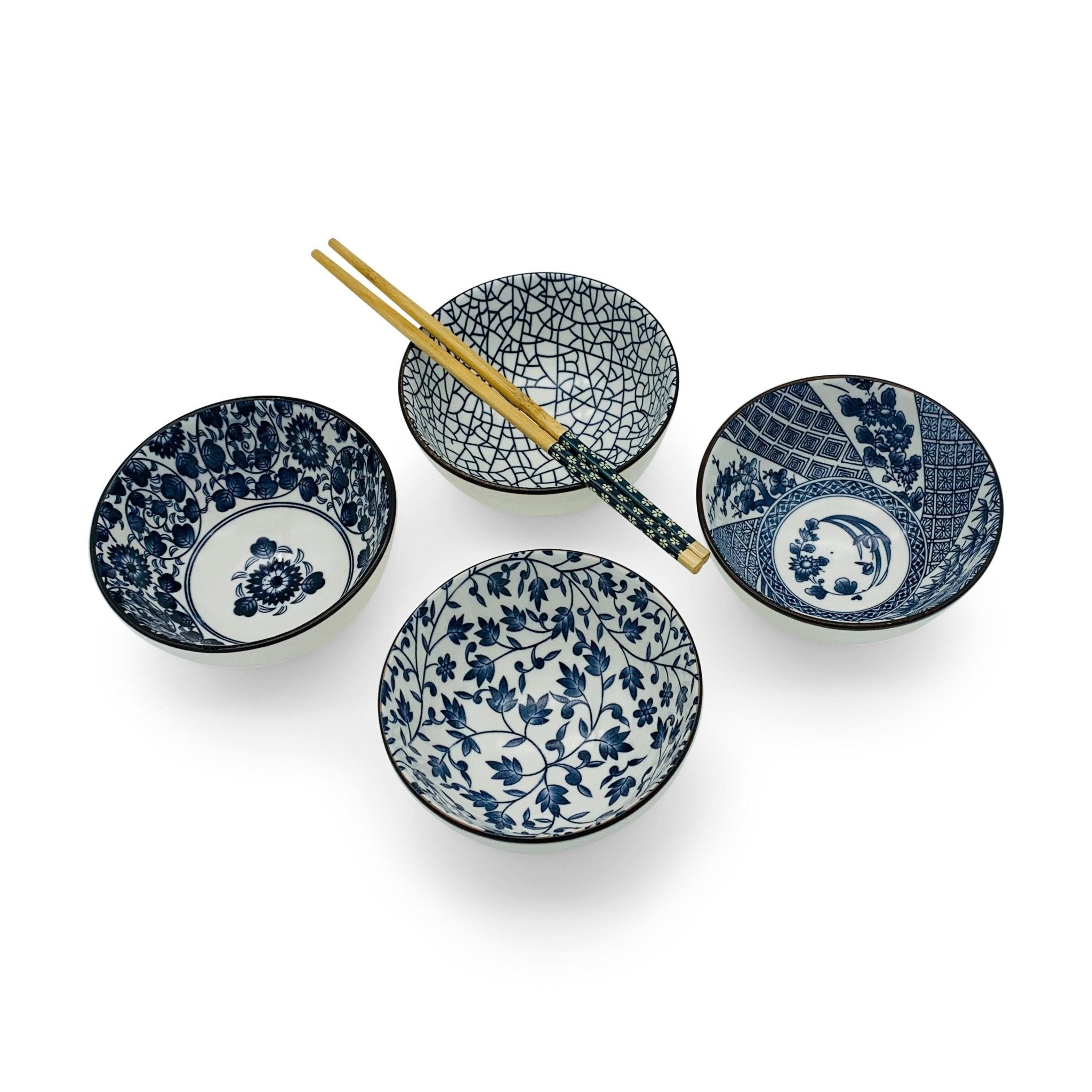 Schalen in japanischem Stil (4er Set) -KAKTOS Pflanzen & Zubehör