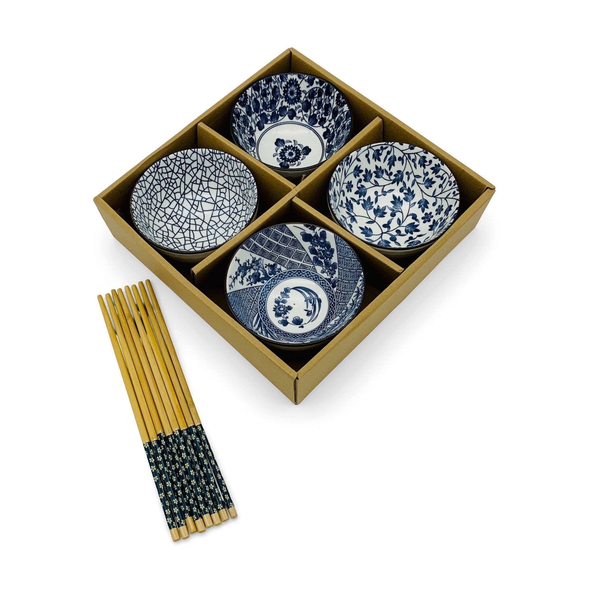 Schalen in japanischem Stil (4er Set) -KAKTOS Pflanzen & Zubehör