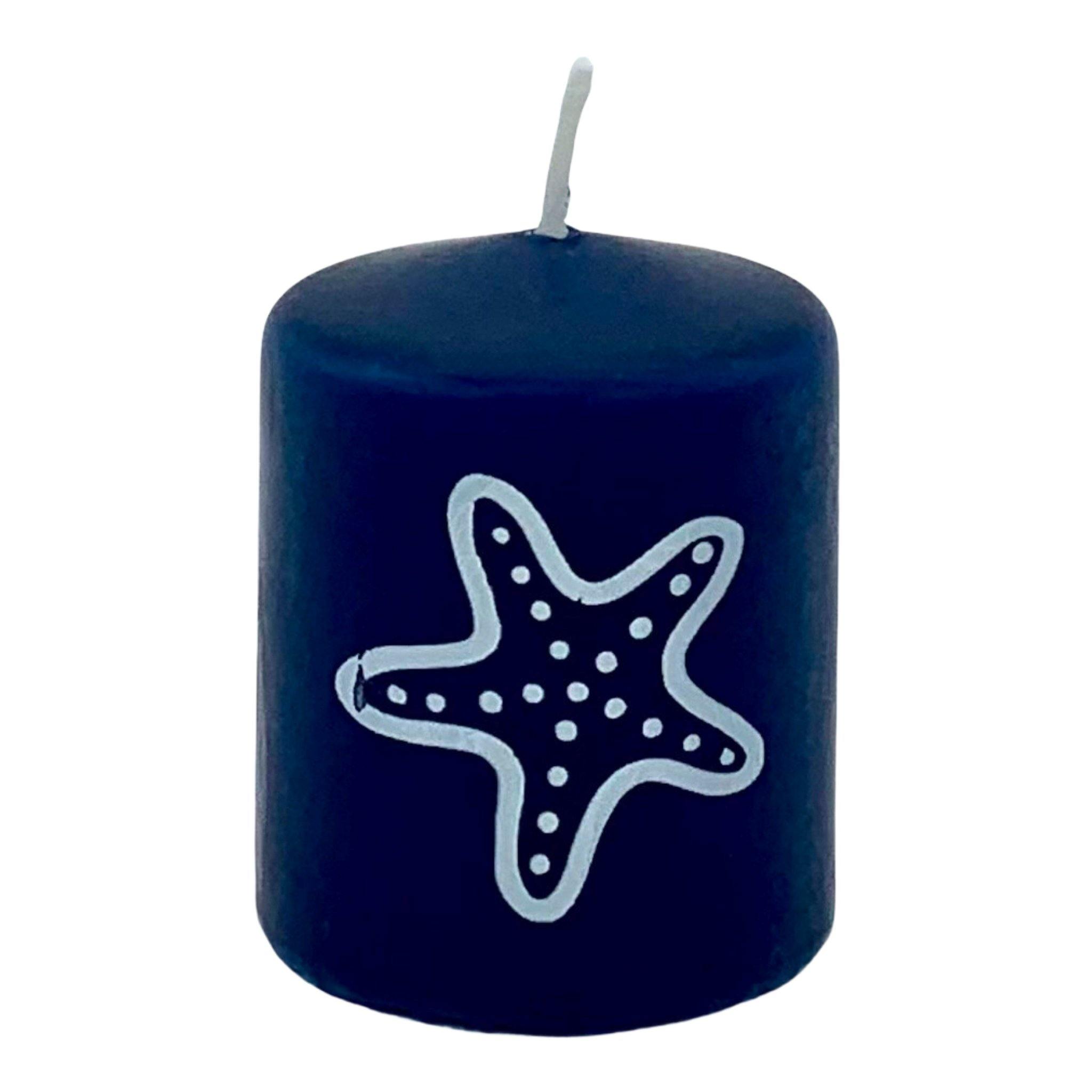 Stumpenkerzen Mix Maritim 4er Set - Safe Candle -KAKTOS Pflanzen & Zubehör