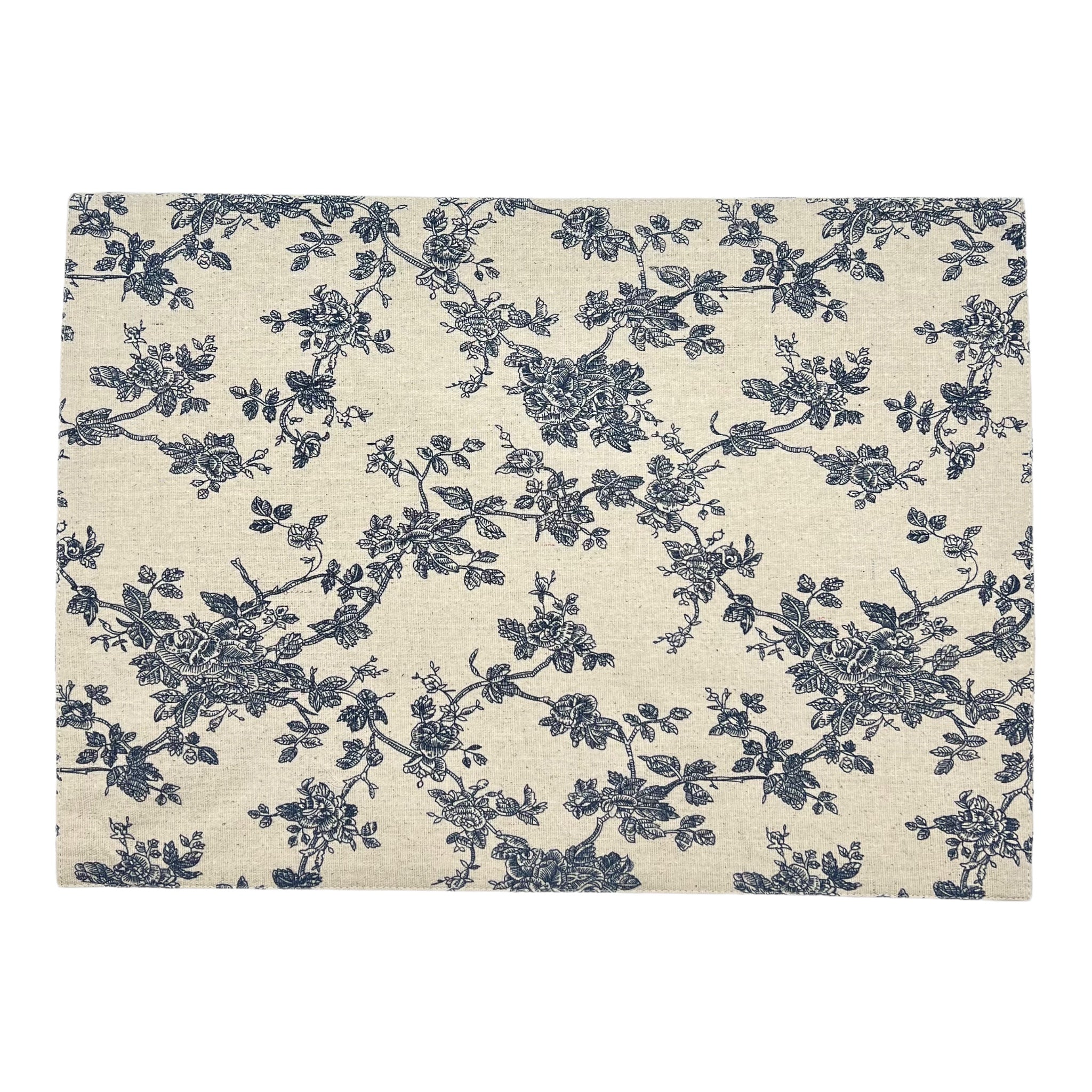 Tischset 2er-Pack floral/blau, 33x45 cm, Oekotex 100 -KAKTOS Pflanzen & Zubehör