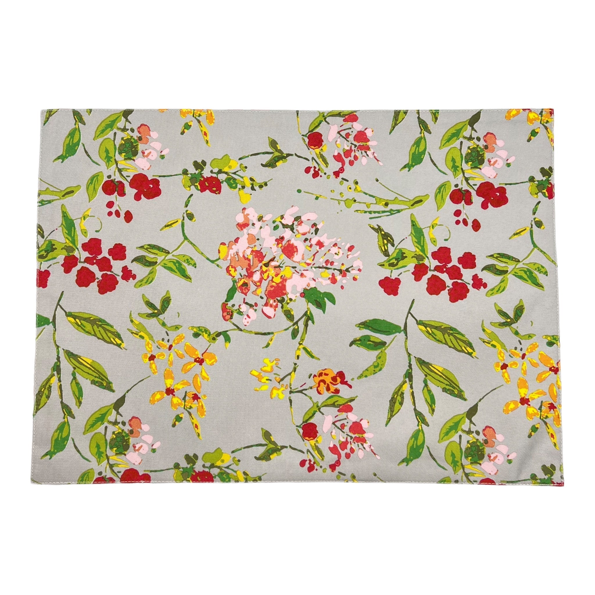 Tischset 2er-Pack mit Blüten, grün, 33x45 cm, Oekotex 100 -KAKTOS Pflanzen & Zubehör