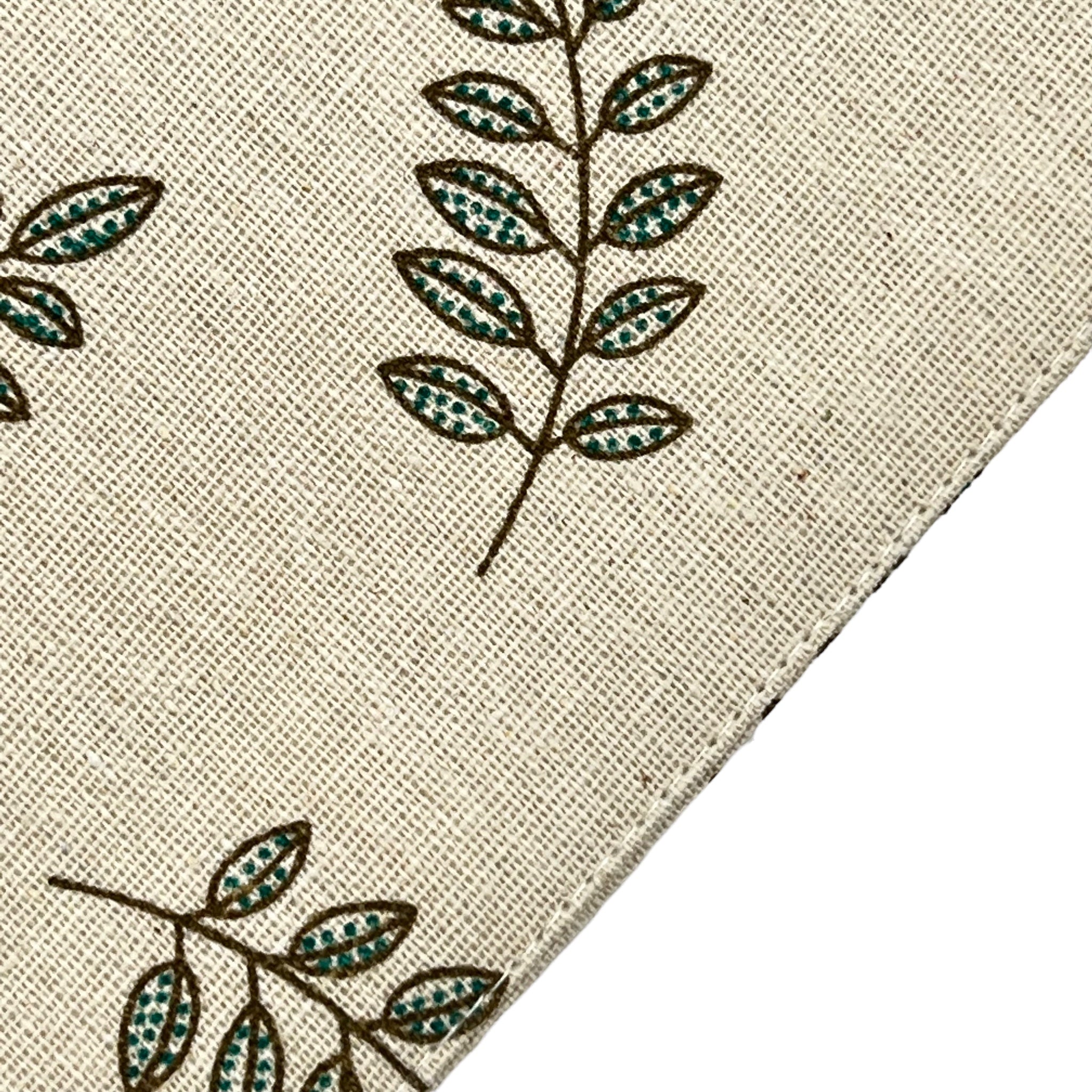 Tischset 2er-Pack mit Ranken, weiss/grün, 33x45 cm, Oekotex 100 -KAKTOS Pflanzen & Zubehör