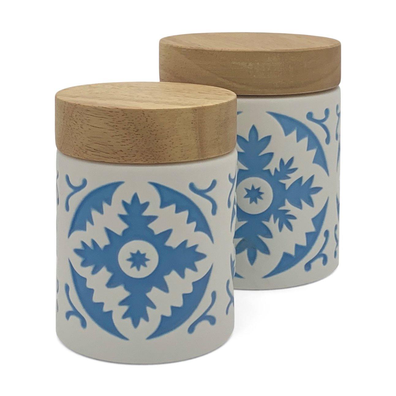 Vorratsdose aus Keramik mit Holzdeckel -KAKTOS Pflanzen & Zubehör