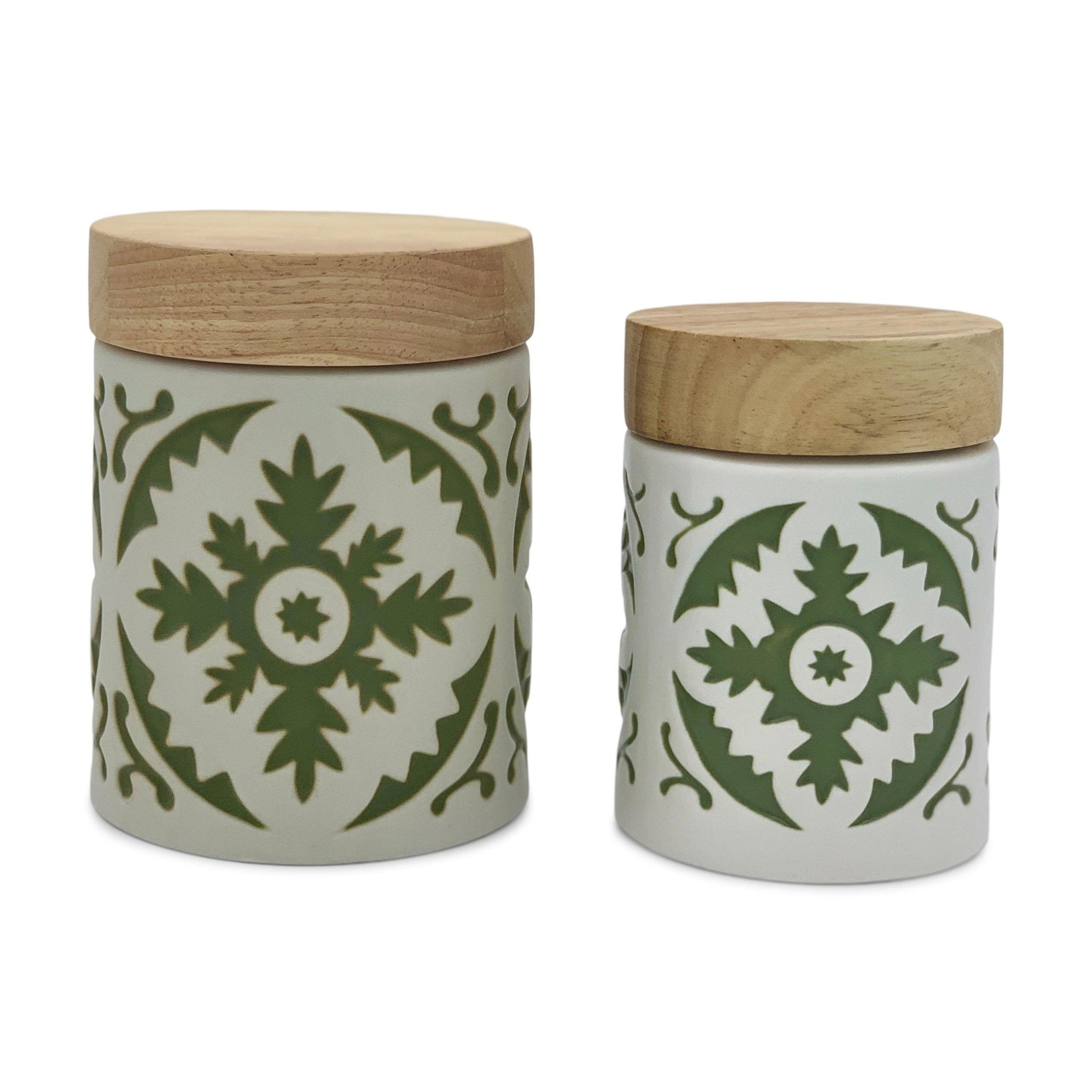 Vorratsdose aus Keramik mit Holzdeckel -KAKTOS Pflanzen & Zubehör