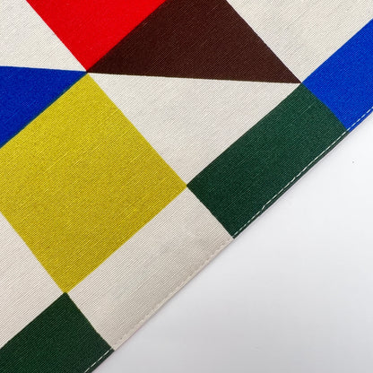 Outdoor Wende-Tischset 2er-Pack mit farbigen Quadraten, mehrfarbig, 33x45 cm, Oekotex 100 -KAKTOS Pflanzen &amp; Zubehör