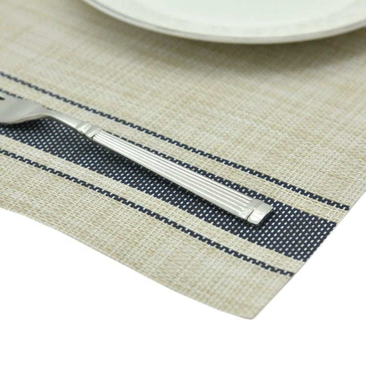 Outdoor Tischset 2er-Pack, PVC, blau, 33x45 cm, Oekotex 100 -KAKTOS Pflanzen &amp; Zubehör