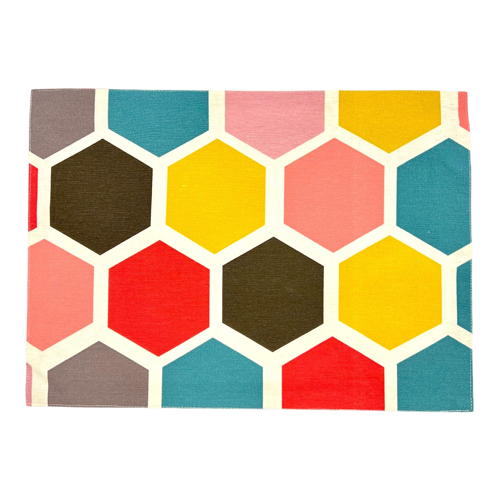 Outdoor Wende-Tischset 2er-Pack mit farbigen Pentagonen, mehrfarbig, 33x45 cm, Oekotex 100 -KAKTOS Pflanzen &amp; Zubehör