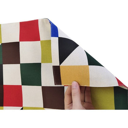 Outdoor Wende-Tischset 2er-Pack mit farbigen Quadraten, mehrfarbig, 33x45 cm, Oekotex 100 -KAKTOS Pflanzen &amp; Zubehör