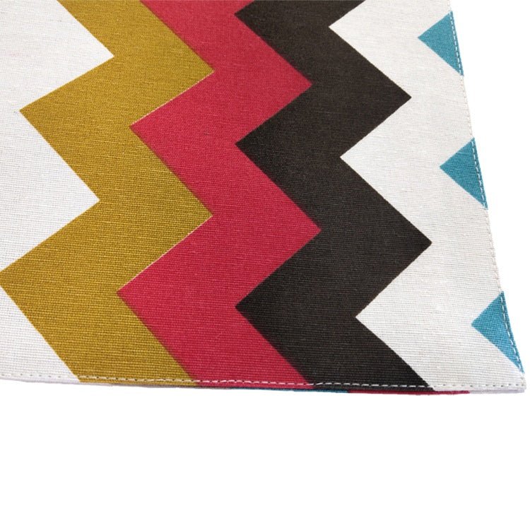 Outdoor Wende-Tischset 2er-Pack mit ZickZack-Muster, mehrfarbig, 33x45 cm, Oekotex 100 -KAKTOS Pflanzen &amp; Zubehör
