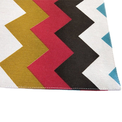 Outdoor Wende-Tischset 2er-Pack mit ZickZack-Muster, mehrfarbig, 33x45 cm, Oekotex 100 -KAKTOS Pflanzen &amp; Zubehör
