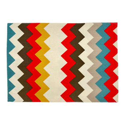 Outdoor Wende-Tischset 2er-Pack mit ZickZack-Muster, mehrfarbig, 33x45 cm, Oekotex 100 -KAKTOS Pflanzen &amp; Zubehör