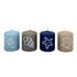 Stumpenkerzen Mix Maritim 4er Set - Safe Candle -KAKTOS Pflanzen & Zubehör