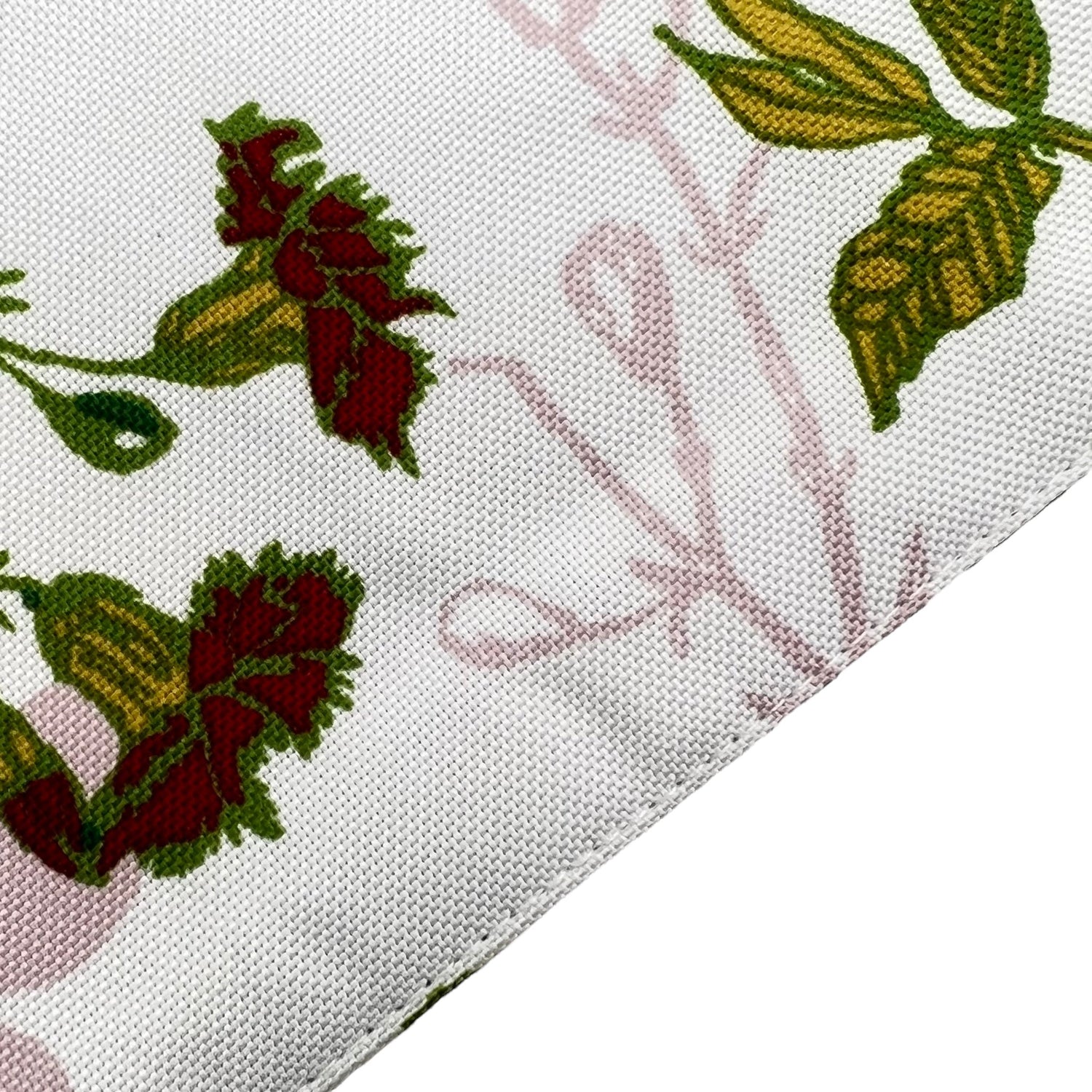 Tischset mit Blumenprint 2er-Pack, weiss/grün/rot, 33x45 cm -KAKTOS Pflanzen &amp; Zubehör