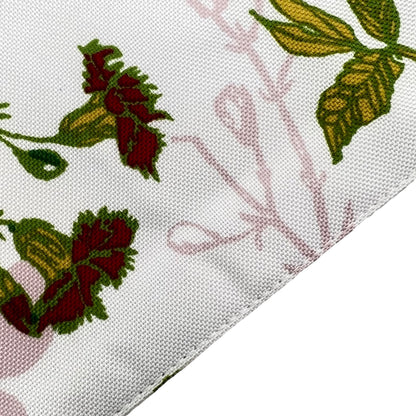 Tischset mit Blumenprint 2er-Pack, weiss/grün/rot, 33x45 cm -KAKTOS Pflanzen &amp; Zubehör